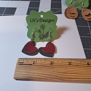 Handcrafted Faux Leather Earrings
